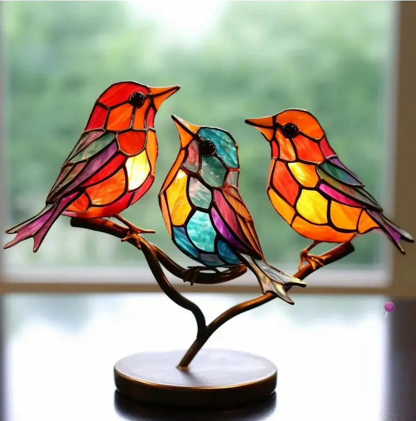 Window Bird Decoration, 1 to 5 Bird Designs | Reflects Sunlight into Colourful Patterns | Hangs in Any Home Window 3