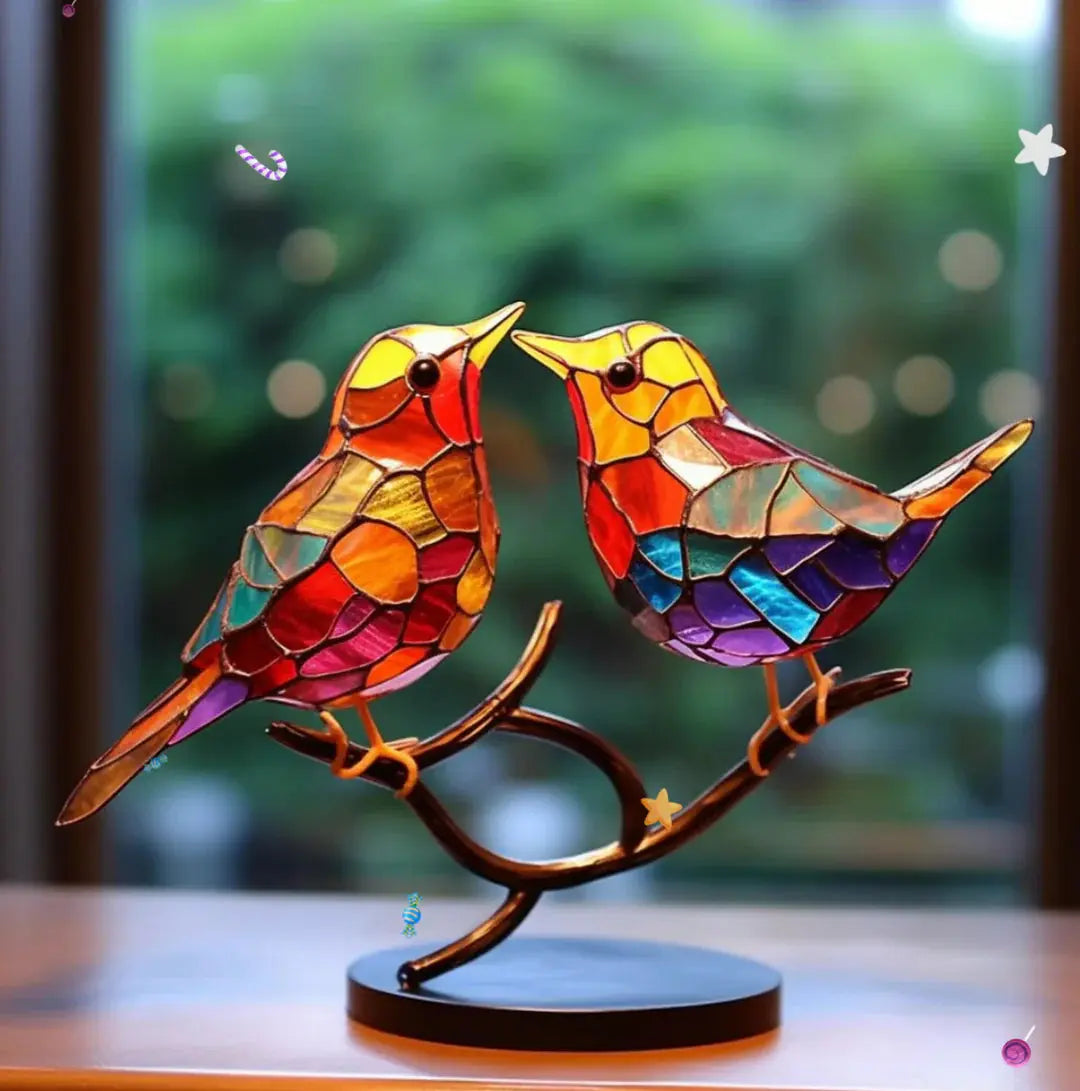Window Bird Decoration, 1 to 5 Bird Designs | Reflects Sunlight into Colourful Patterns | Hangs in Any Home Window 4