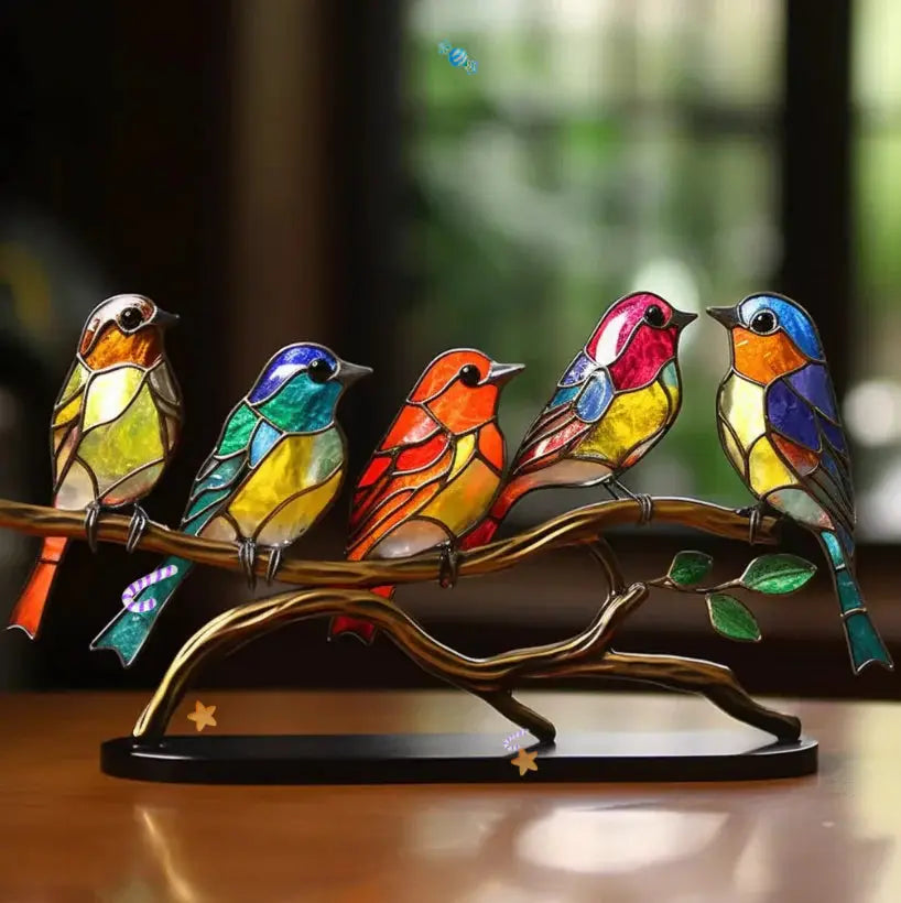 Window Bird Decoration, 1 to 5 Bird Designs | Reflects Sunlight into Colourful Patterns | Hangs in Any Home Window 1