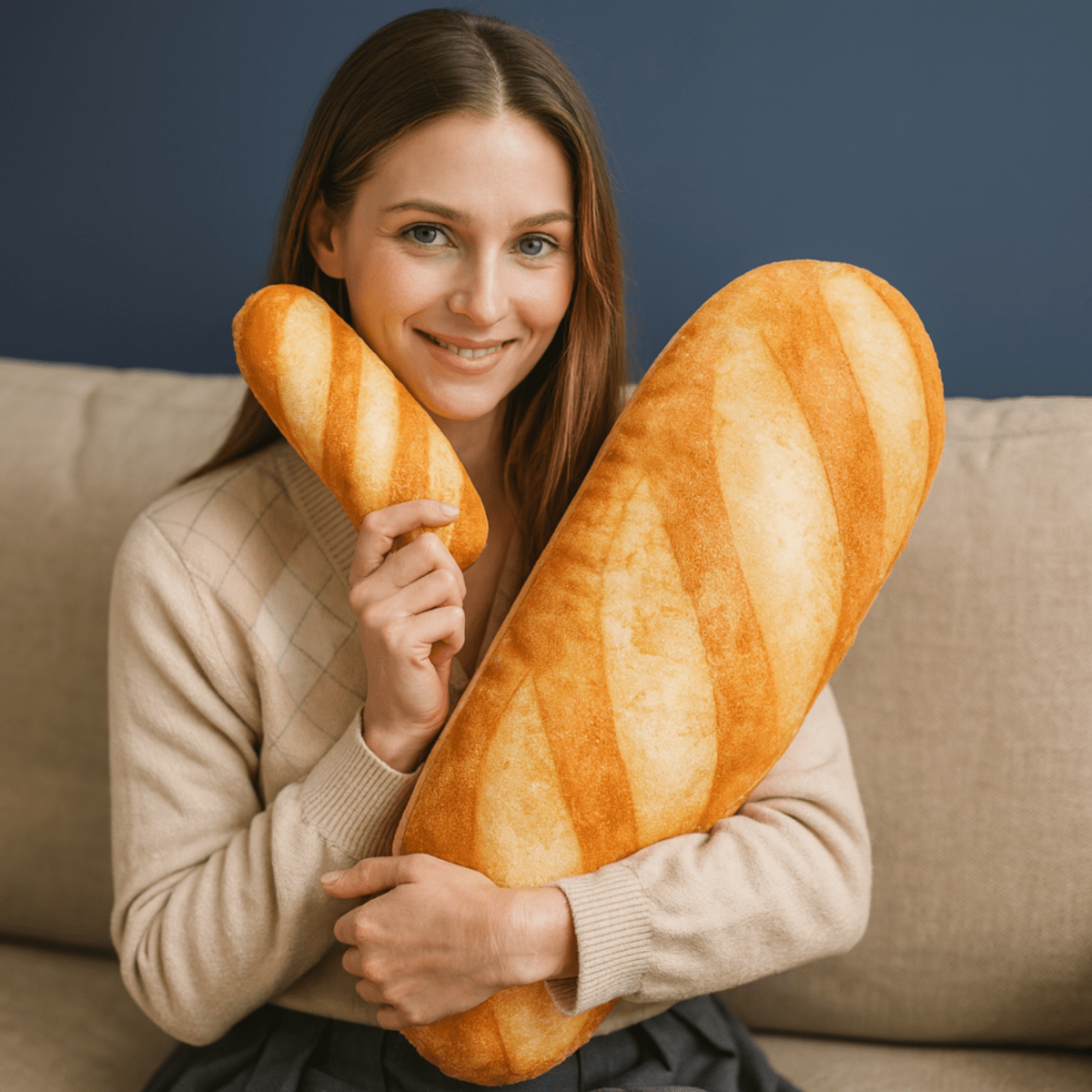CRUSTINA – Plush Cushion in Baguette Design for Comfort & Style 6