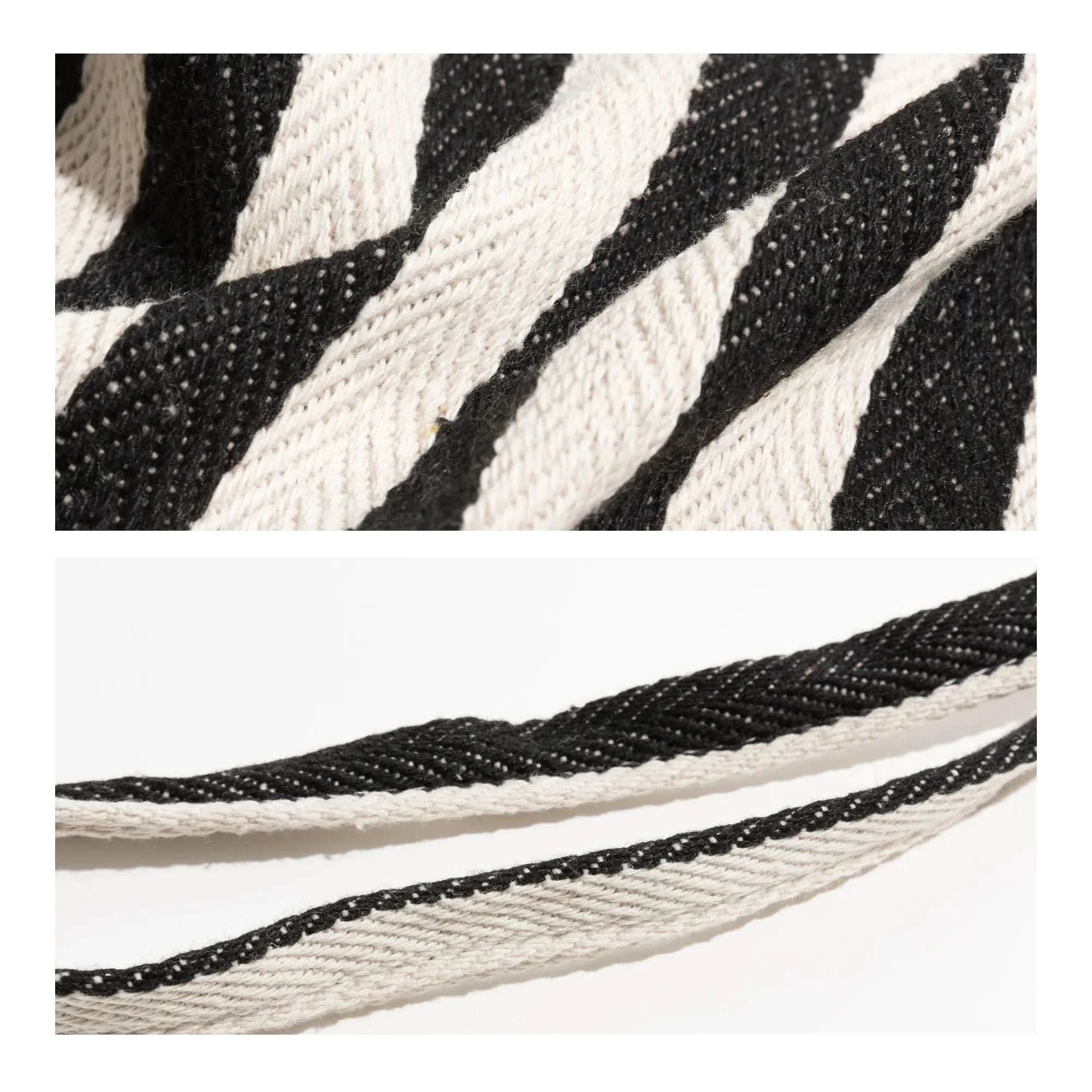 Canvas Tote Bag | Striped Design With Long Handles - Durable Everyday Use