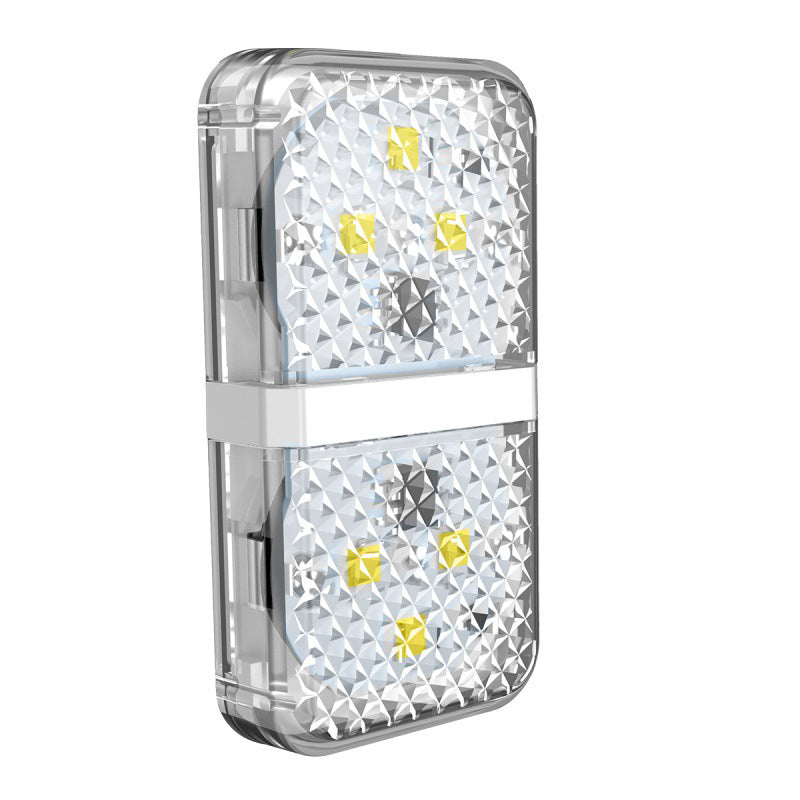 Car Door Opening Warning Light (2 Pack) | Induction Switch with 6 LED Beads | Built-In Battery, 3M Adhesive Install