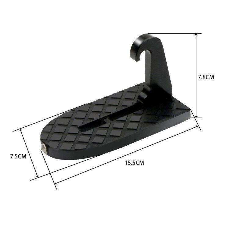 Car Door Step Aluminium Alloy | Folding Design with Built-In Safety Hammer | Supports Up to 510 Pounds for Rooftop Access