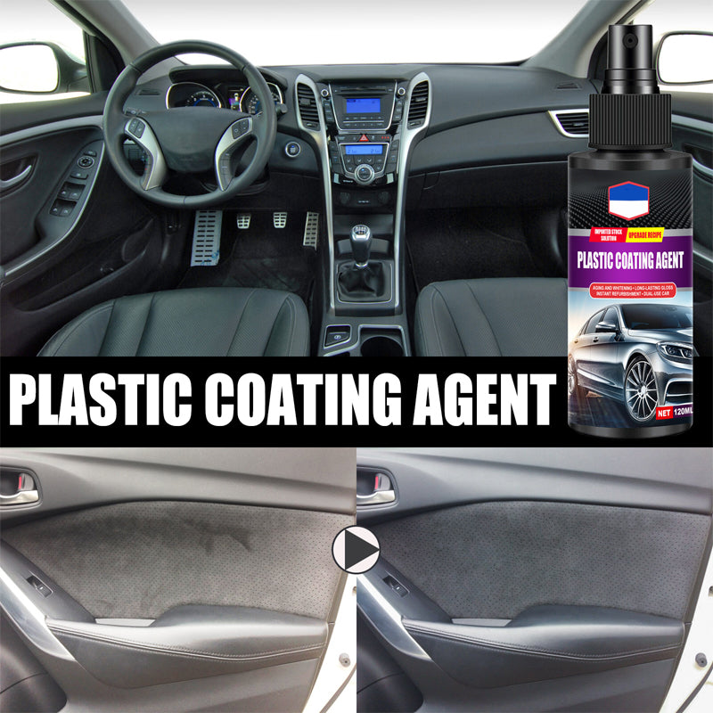Car Interior Leather and Plastic Coating Agent 120ml | Nano Film Protection | Restores Shine for 3-6 Months Without Fading