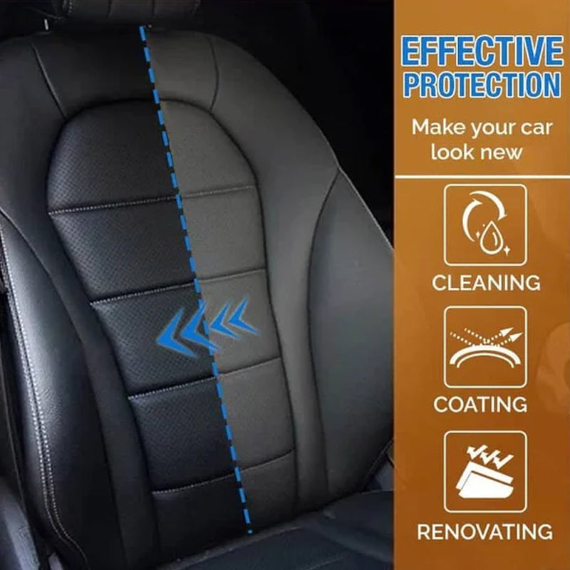 Car Interior Leather and Plastic Coating Agent 120ml | Nano Film Protection | Restores Shine for 3-6 Months Without Fading