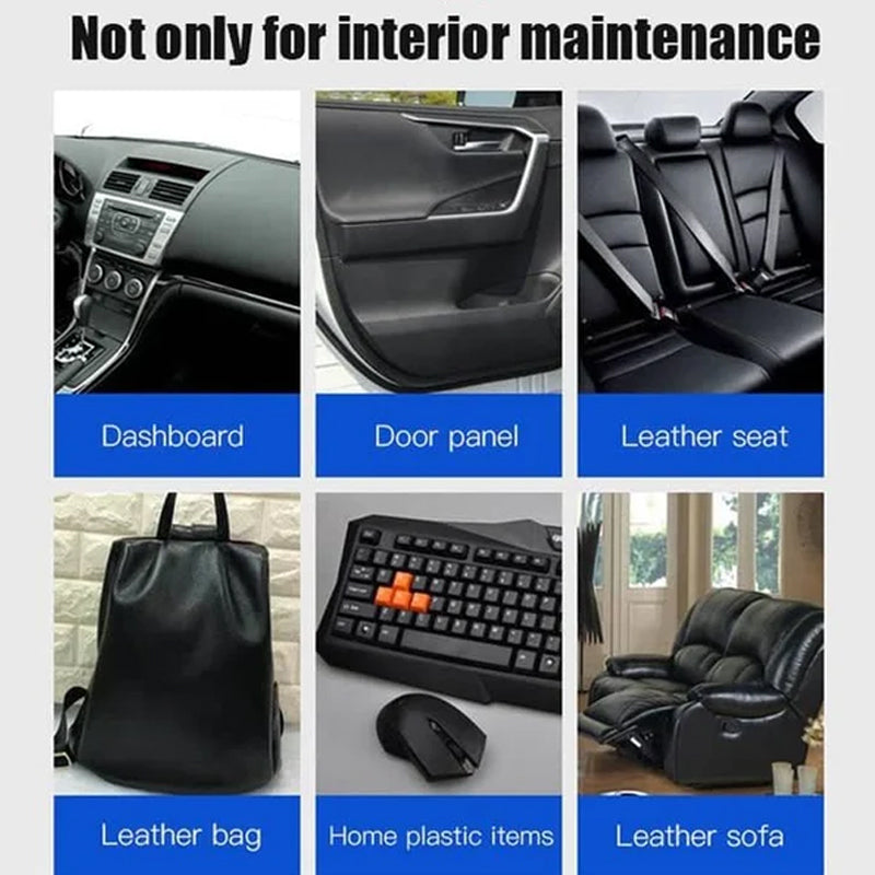 Car Interior Leather and Plastic Coating Agent 120ml | Nano Film Protection | Restores Shine for 3-6 Months Without Fading