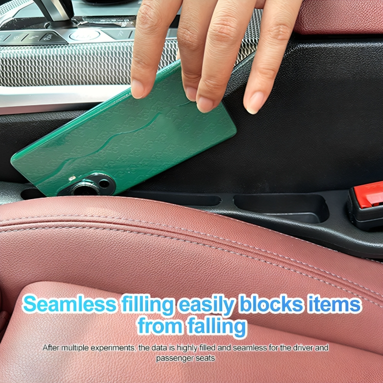 Car Seat Gap Filler Polyurethane | Set of 2, Universal Fit for All Car Models | Stops Items Falling Between Seats