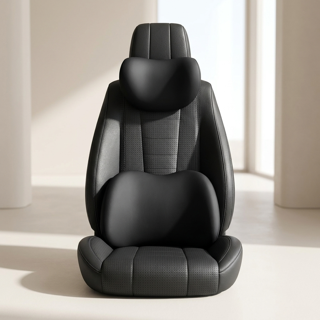 Car Seat Support Set | Contoured Neck And Lumbar Pair