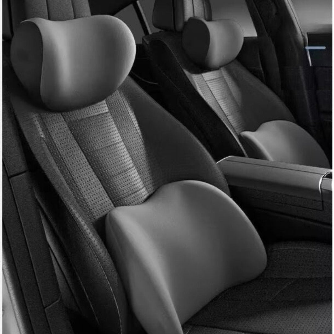 Car Seat Support Set | Contoured Neck And Lumbar Pair
