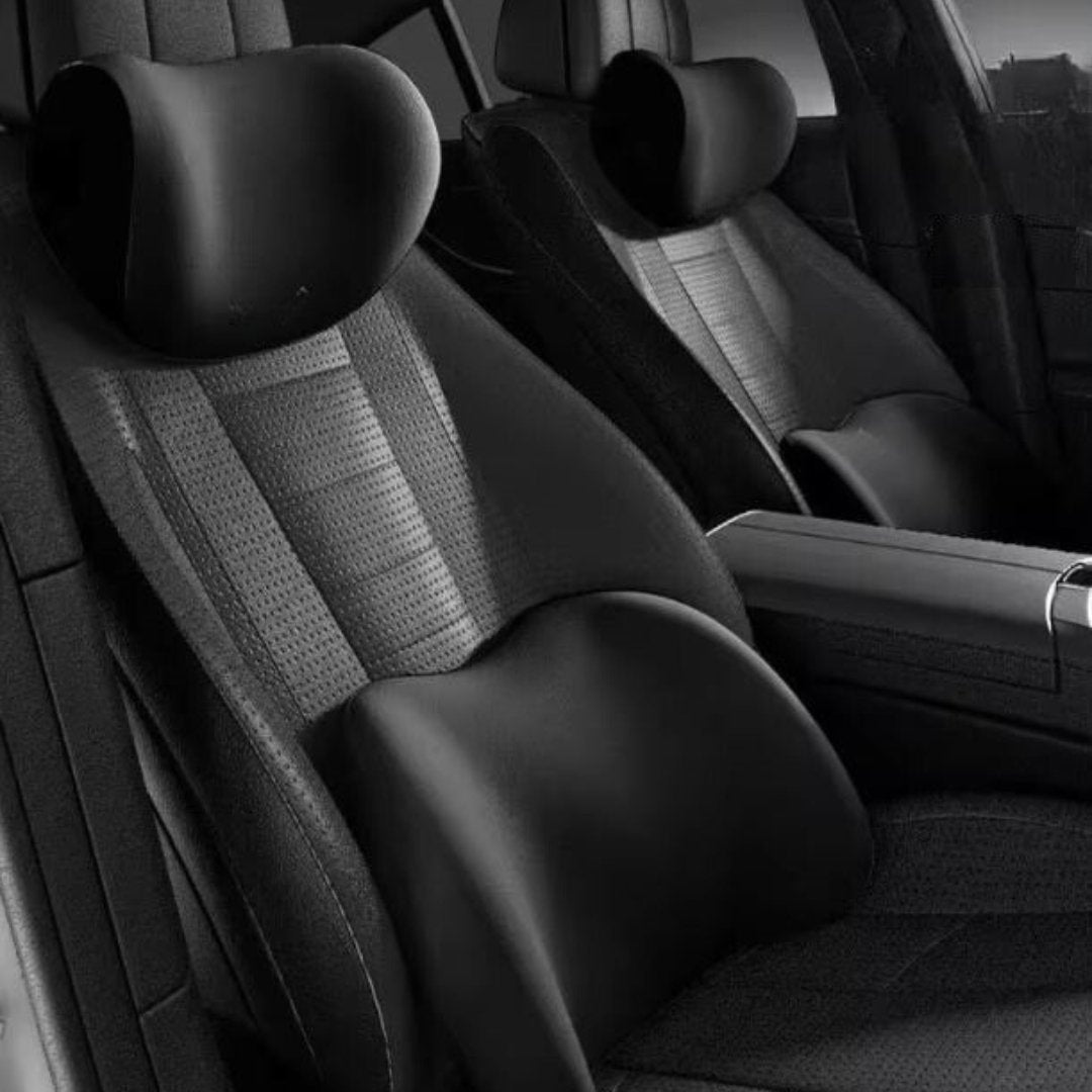 Car Seat Support Set | Contoured Neck And Lumbar Pair
