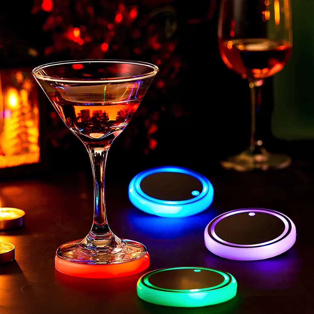 LED Glow Disc 2 Pack | Acrylic, Vibration & Motion Sensor Activated | Rechargeable USB, 7 Colours, 15 Day Battery Life 2