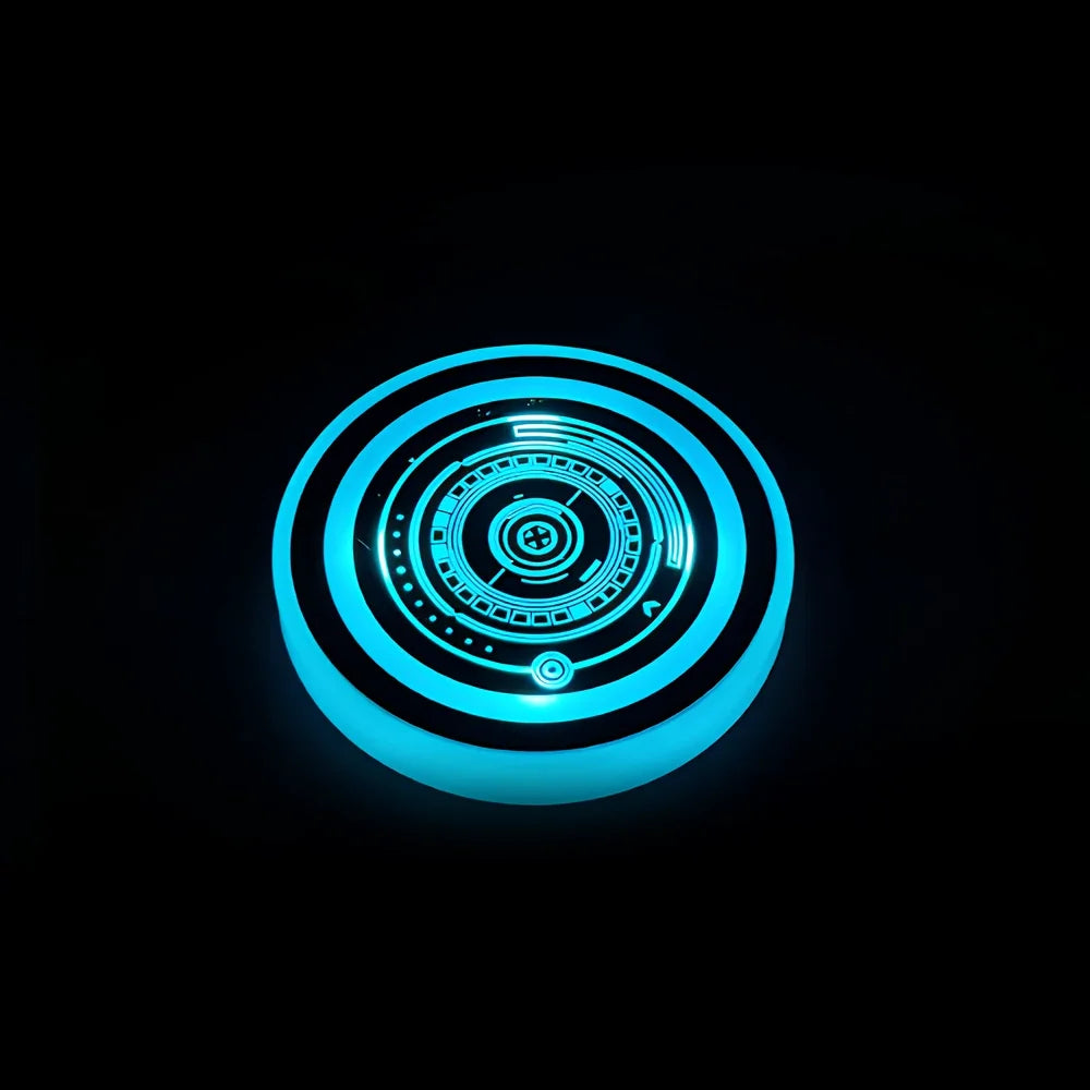 LED Glow Disc 2 Pack | Acrylic, Vibration & Motion Sensor Activated | Rechargeable USB, 7 Colours, 15 Day Battery Life 16