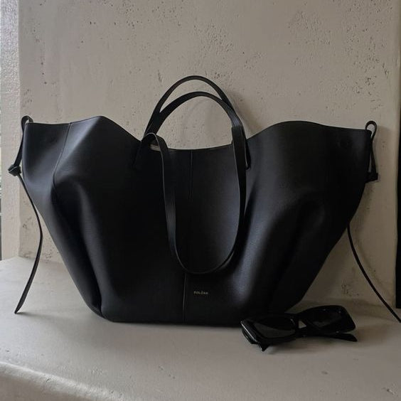 Caroline | Leather Tote Bag – Oversized Structured Design