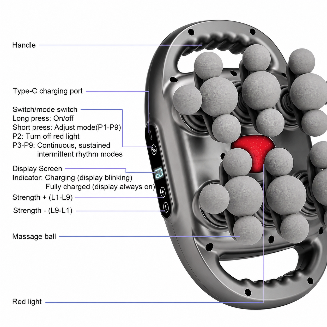 Plantar Fasciitis Massager | Vibration Platform, Multi-Node Surface