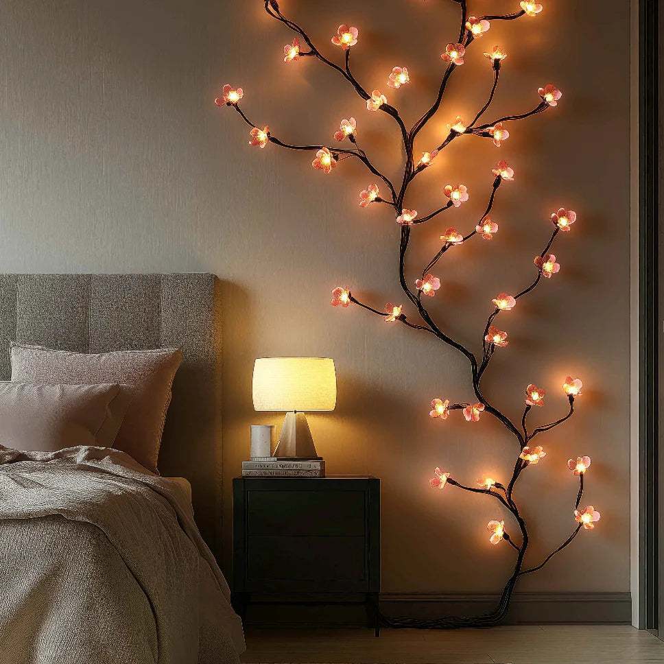 Cherry Blossom LED Wall Light | Bendable Branches, Lit Tips