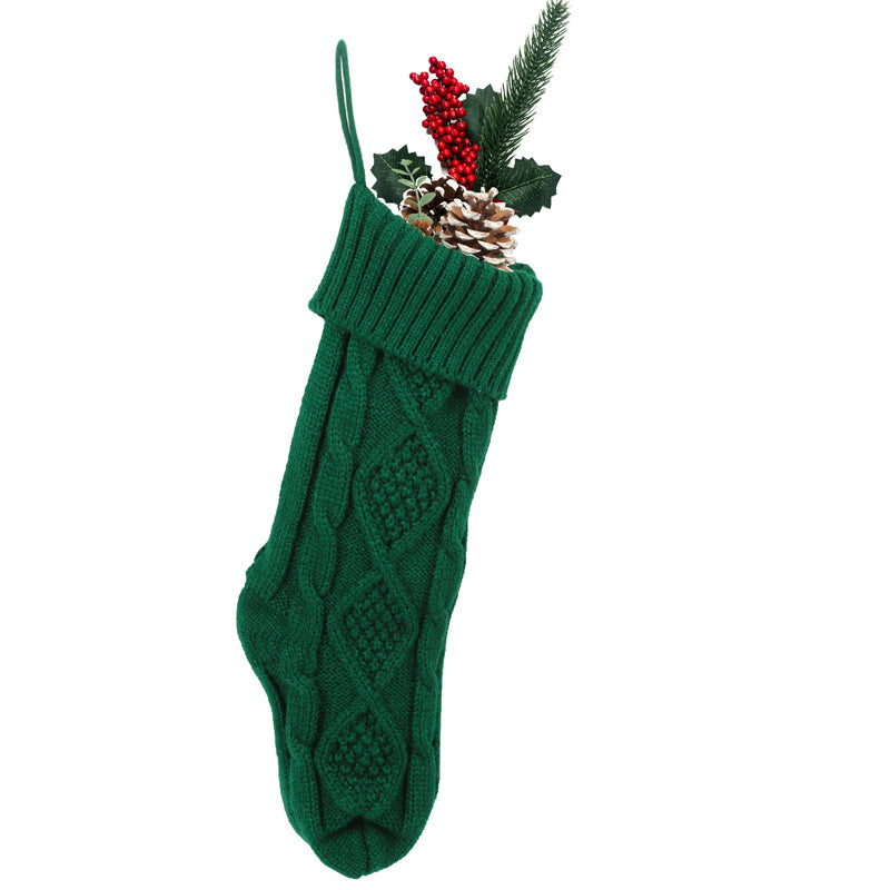 Christmas Stocking Holiday Decoration | Stretchy Acrylic Fabric Holds Small Gifts | Hangs on Mantels, Doors or Walls