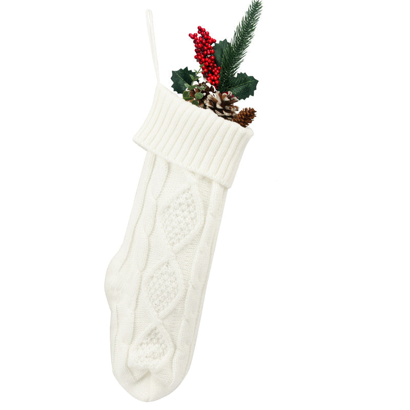 Christmas Stocking Holiday Decoration | Stretchy Acrylic Fabric Holds Small Gifts | Hangs on Mantels, Doors or Walls