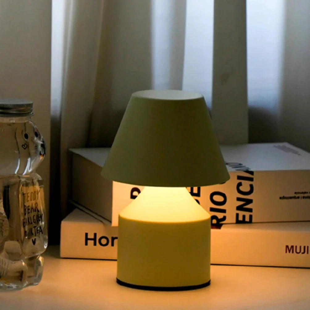 Rechargeable Table Lamp | Cordless Touch Control, Stepless Dimming | Iron & Acrylic, 16 x 11 cm, 10-Hour Battery 10