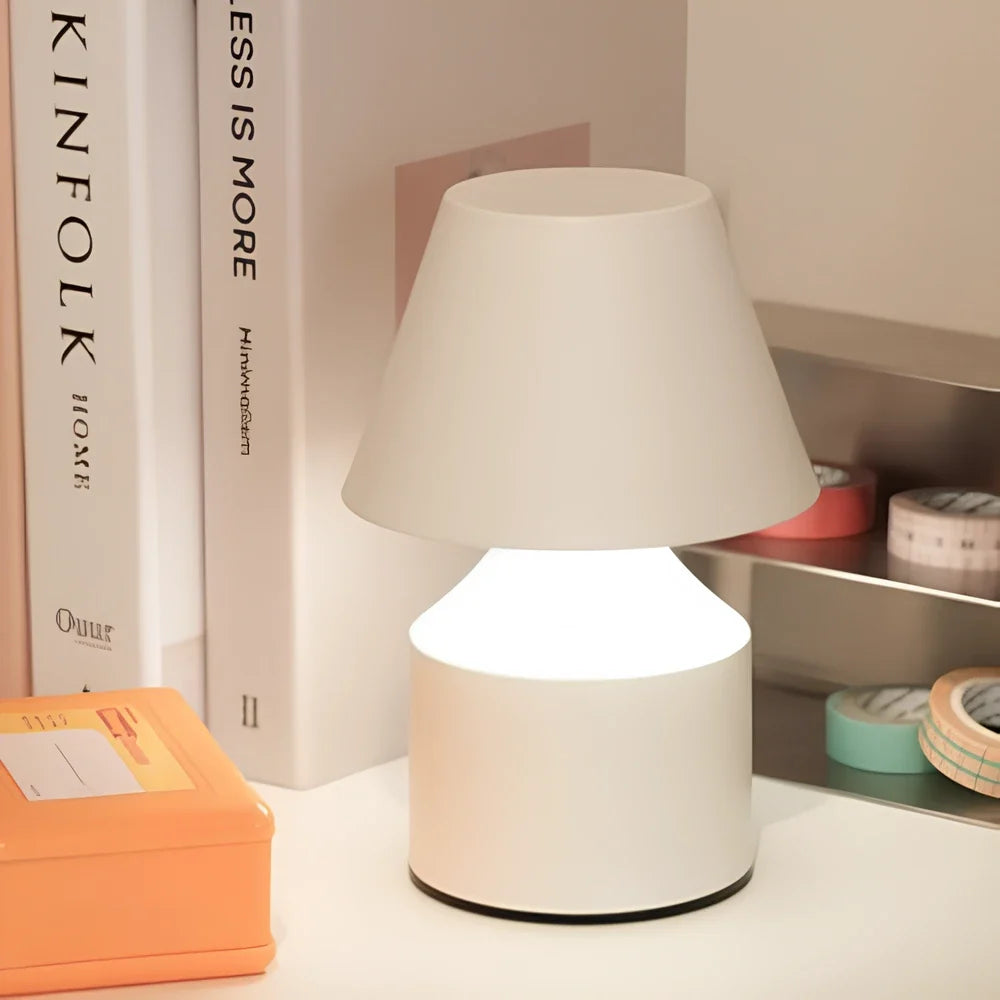 Rechargeable Table Lamp | Cordless Touch Control, Stepless Dimming | Iron & Acrylic, 16 x 11 cm, 10-Hour Battery 4