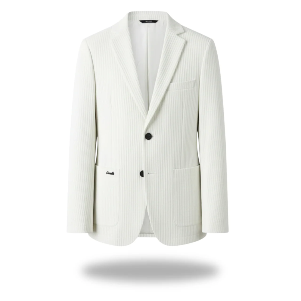 Men's Classic Tailored Blazer – Cotton-Polyester Blend
