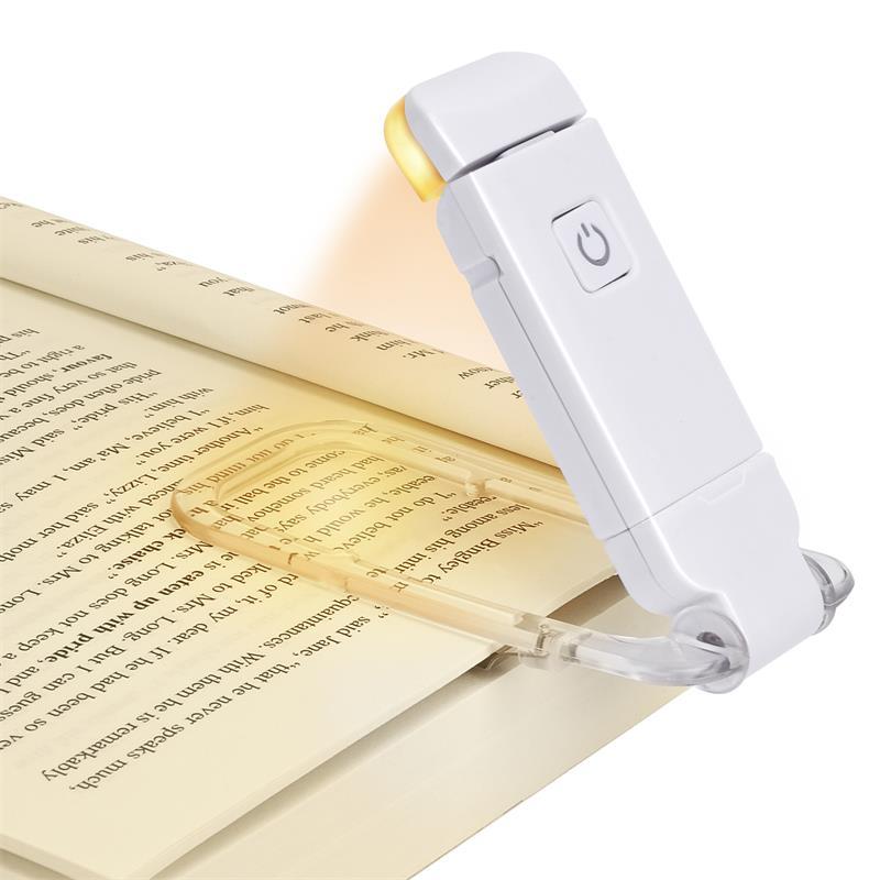Clip-On LED Reading Light | 3 Brightness & 3 Colour Temperature Settings | USB Rechargeable with 6-Hour Battery Life
