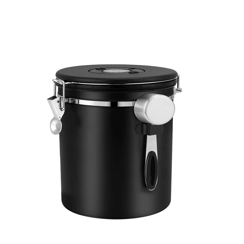 Coffee Container | Lever Clamp Lid, Dial And Front Scoop