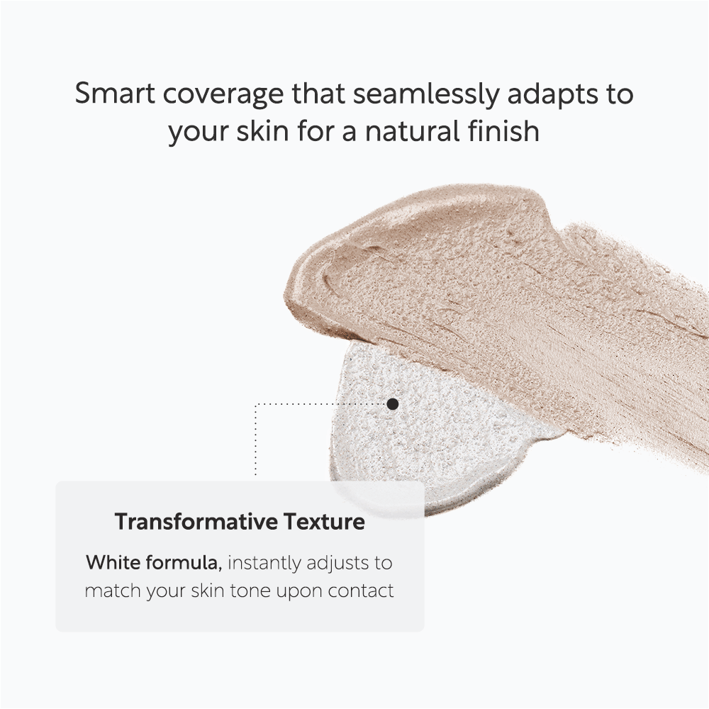 Colour-Changing Foundation Stick, Dual-Ended Brush, Natural / Light / Medium