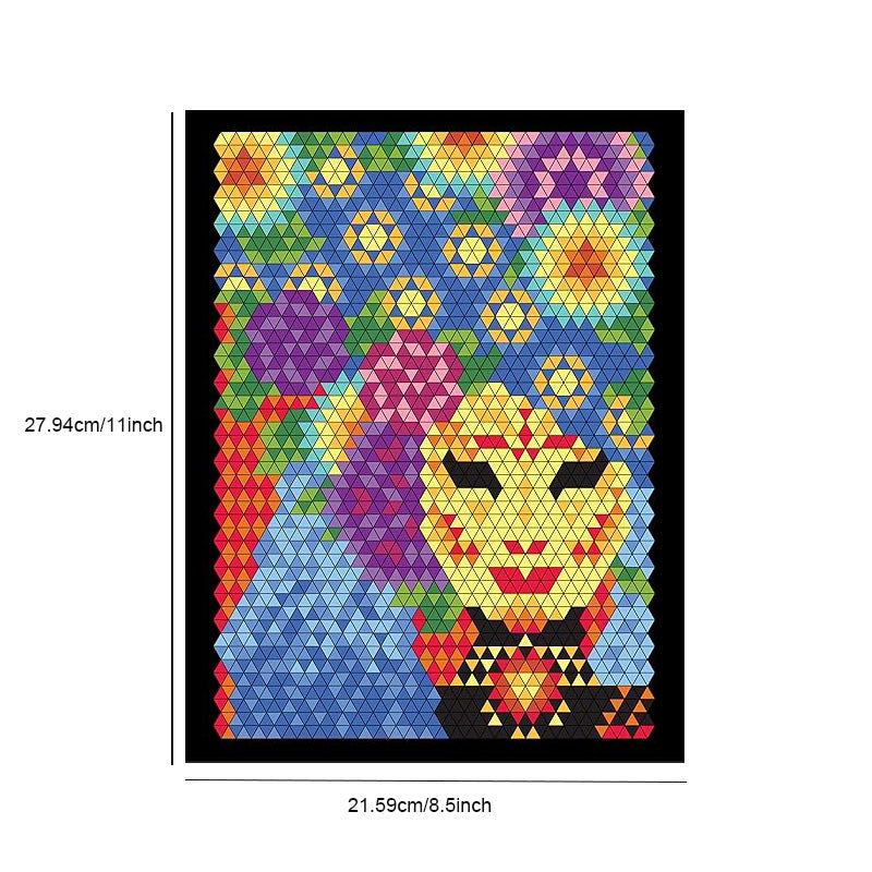 Colour by Numbers Activity Book | 100 Mosaic Designs on Black Backgrounds | Relaxing Creative Hobby for All Ages