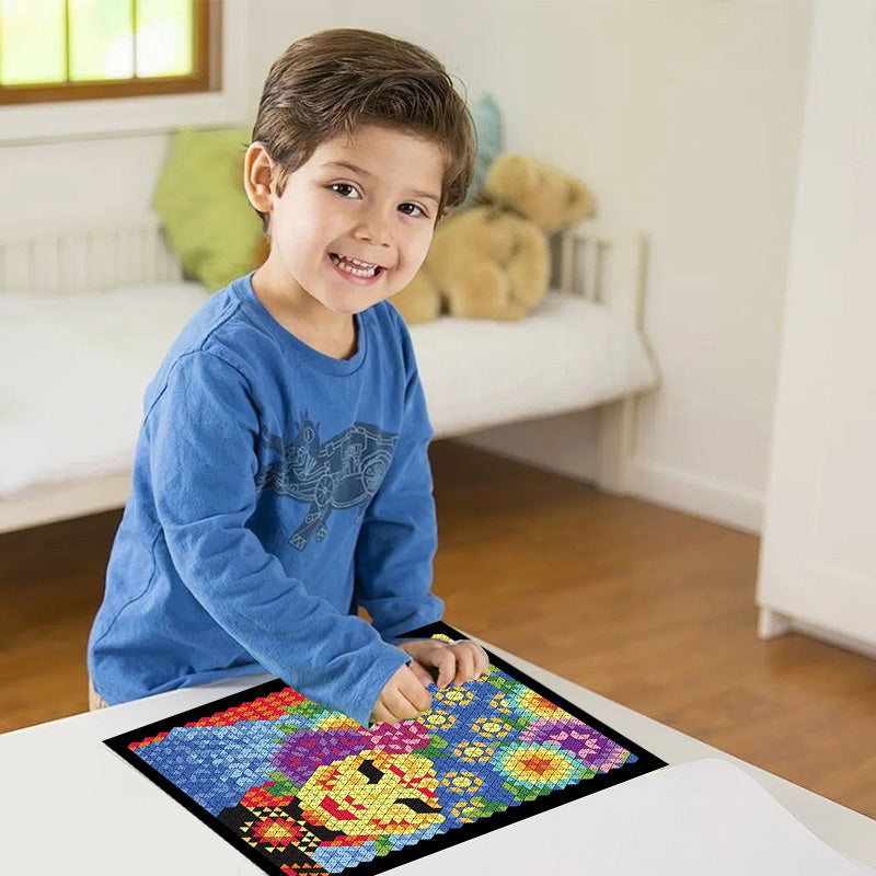 Colour by Numbers Activity Book | 100 Mosaic Designs on Black Backgrounds | Relaxing Creative Hobby for All Ages
