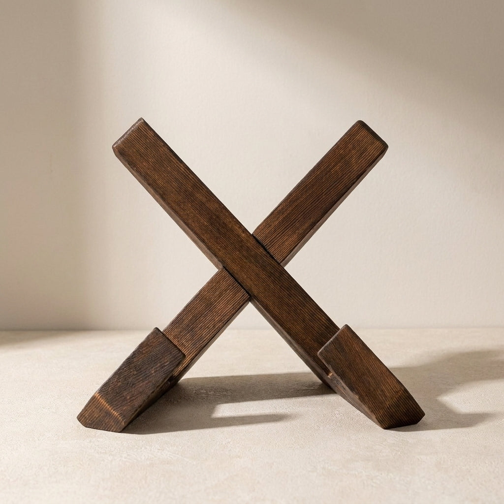 Cookbook Stand | Crossed Arms That Fold Flat For Storage