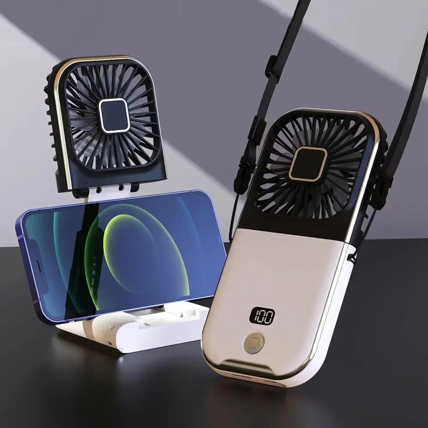 CoolBreeze | Portable Hand Held Fan – USB Rechargeable With LED Display