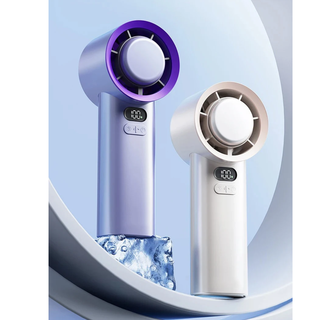 CoolBreeze | Portable Handheld Fan – 3 Speed Settings, Rechargeable