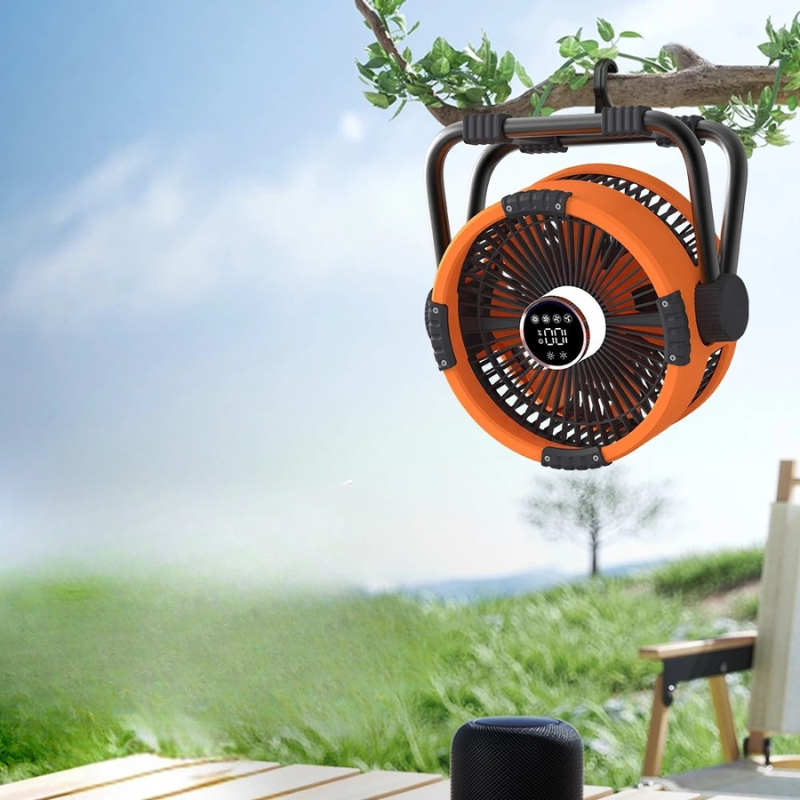 CoolBreeze | Rechargeable Camping Fan With LED Light & Power Bank