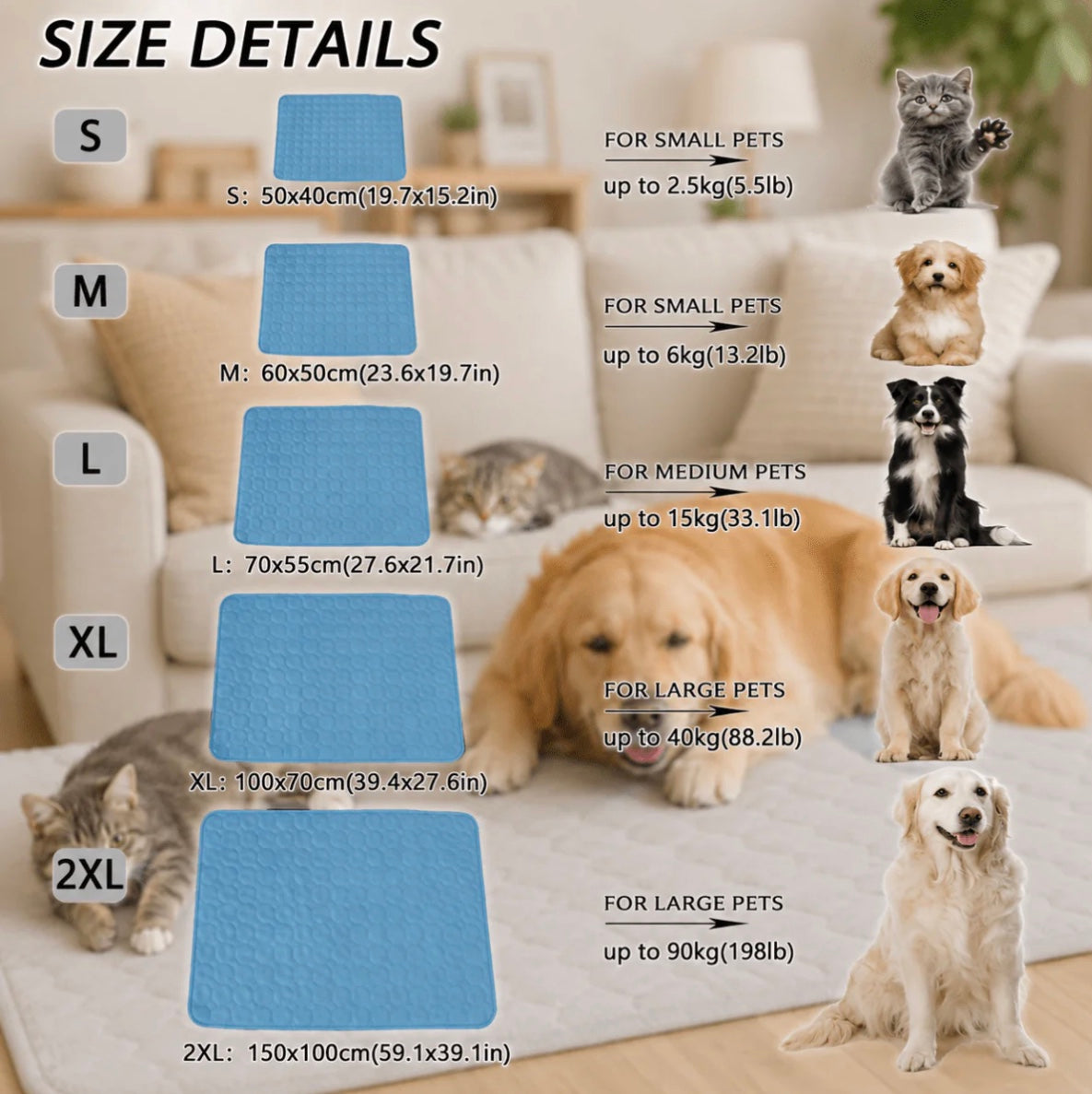 Cooling Pet Bed – Extra-Large, Comfortable Design for Dogs and Cats 7