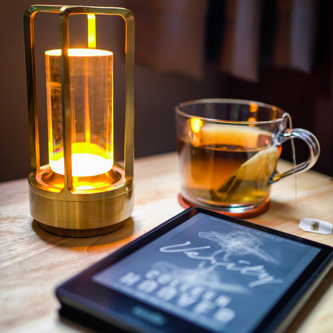 Cordless Crystal Table Lamp – USB Rechargeable Touch Dimmer IP65