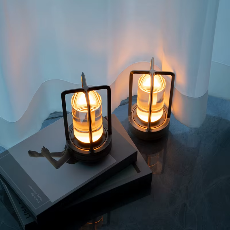 Cordless Crystal Table Lamp – USB Rechargeable Touch Dimmer IP65