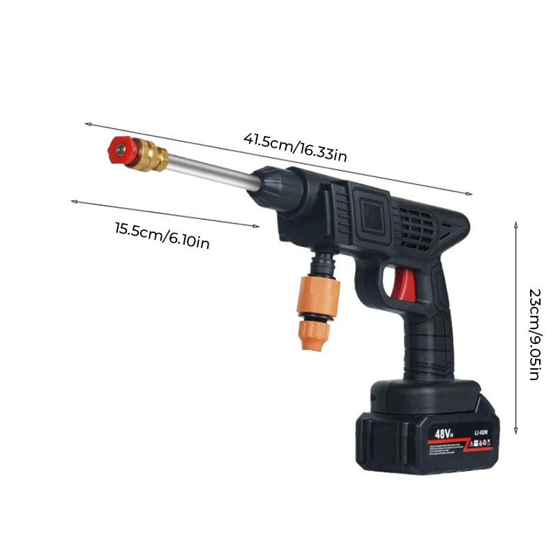 Cordless Pressure Washer 10-in-1 | 22 Bar Pressure, 45 Minute Battery | 4 Spray Nozzles, 5m Hose, 2kg Lightweight