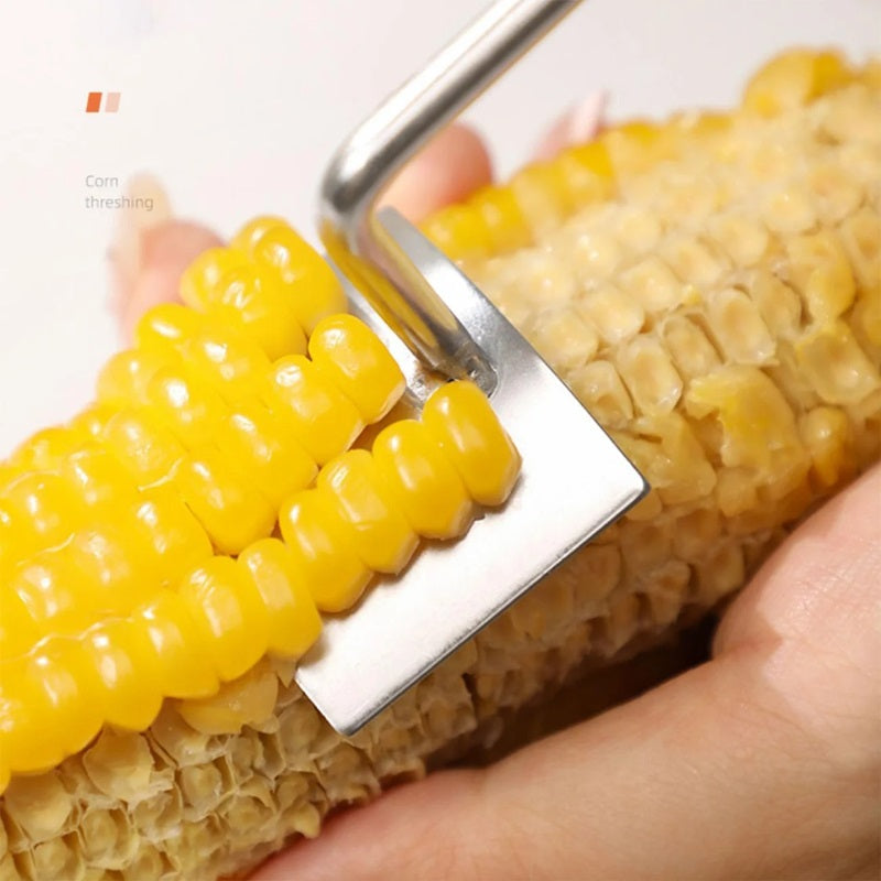 Corn Stripping Tool Stainless Steel | Curved Blade Design, Dishwasher Safe | Strips Fresh Corn Kernels in Seconds