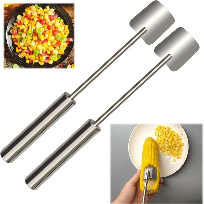 Corn Stripping Tool Stainless Steel | Curved Blade Design, Dishwasher Safe | Strips Fresh Corn Kernels in Seconds