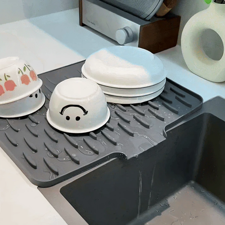 Countertop Drying Mat, Absorbent Quick-Dry Fabric, Non-Slip Base