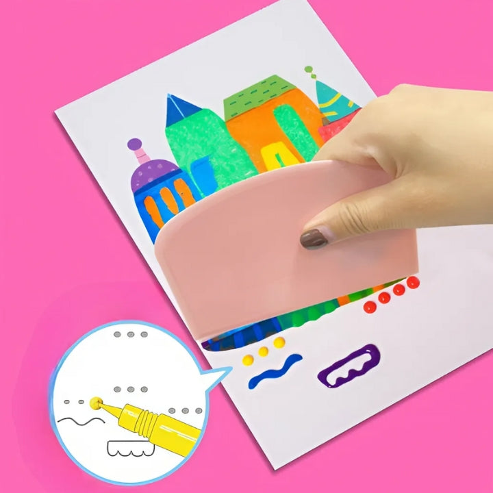Craft Kit Non-Toxic Arts Markers Stickers Card with 20 Patterned Papers
