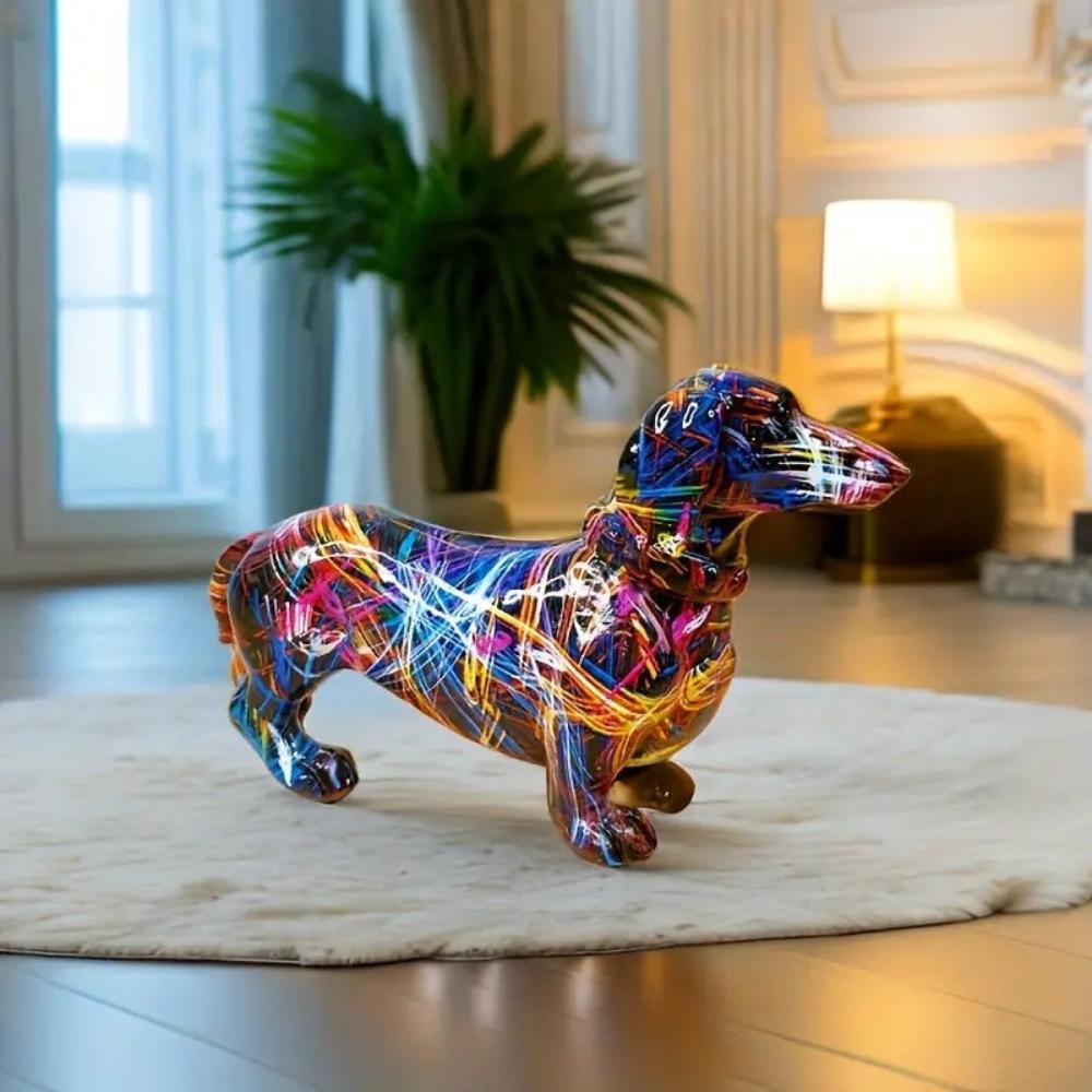 Decorative Dachshund Figurine – Porcelain Sausage Dog Gift for Dog Lovers 0