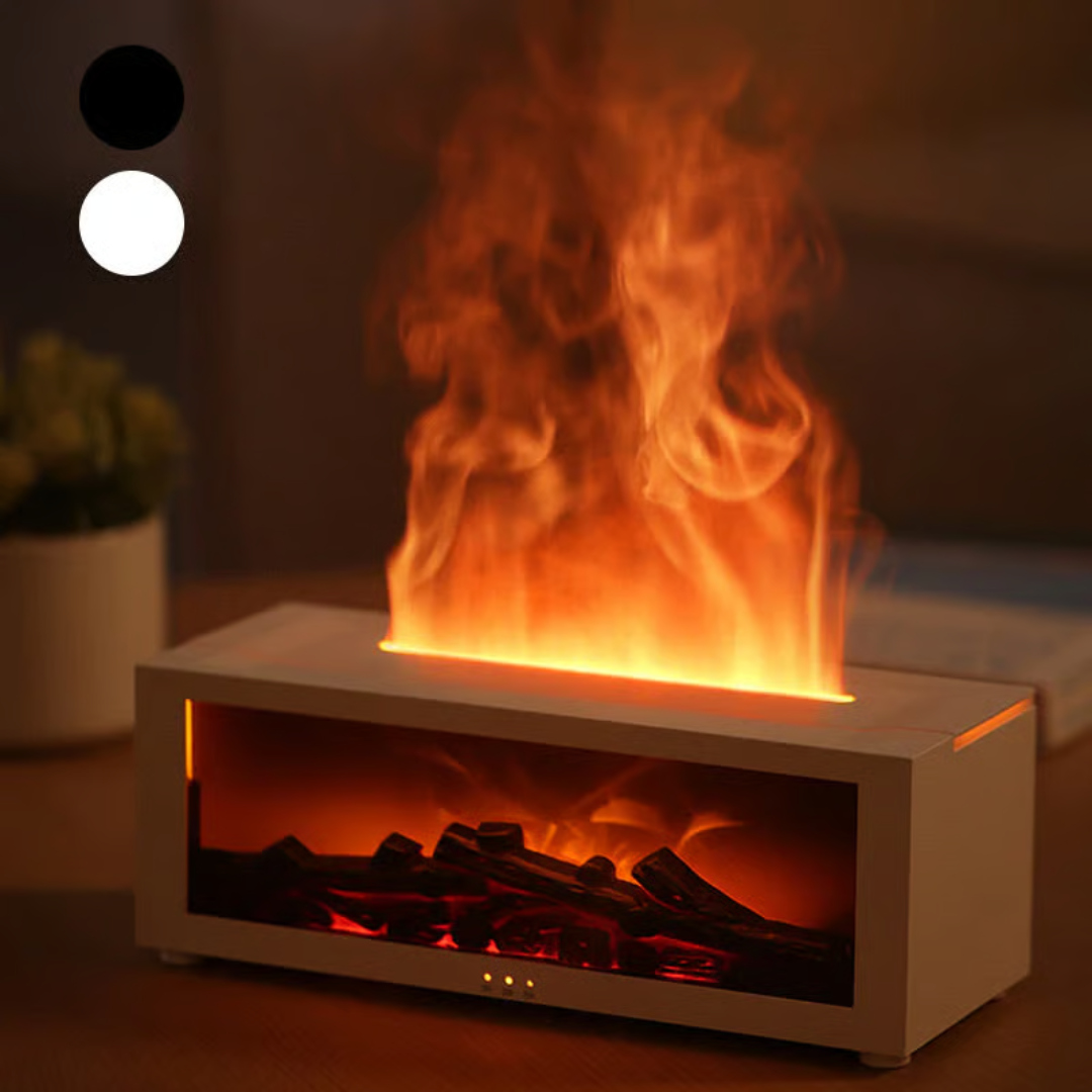 Diffuser Humidifier | Flame Effect Fireplace Lamp
