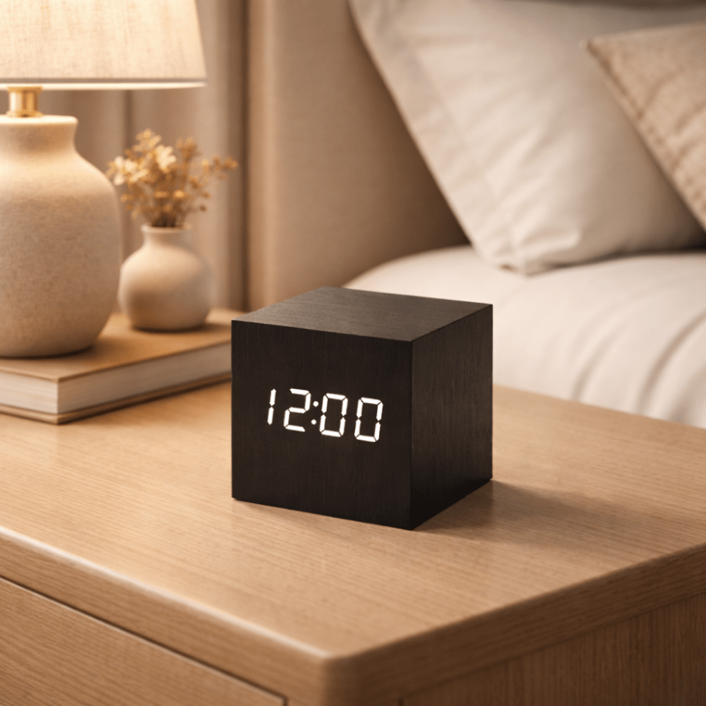 Digital Cube Alarm Clock | Matte Finish LED Display