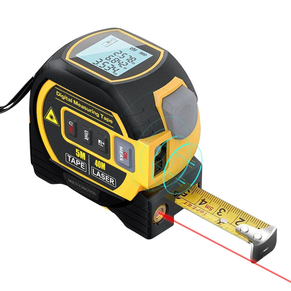 Digital Laser Tape Measure | 3-in-1 Rangefinder