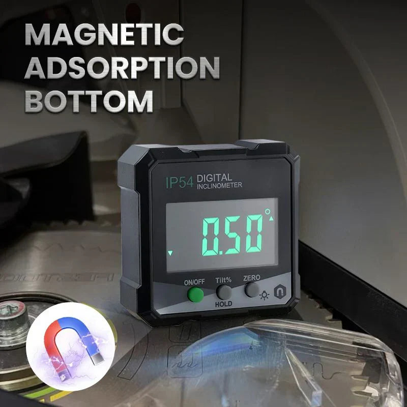 Digital Laser Tilt Level | ±0.2° Accuracy, 360° Magnetic Base | Backlit LCD Display, USB-C Rechargeable Tool Kit