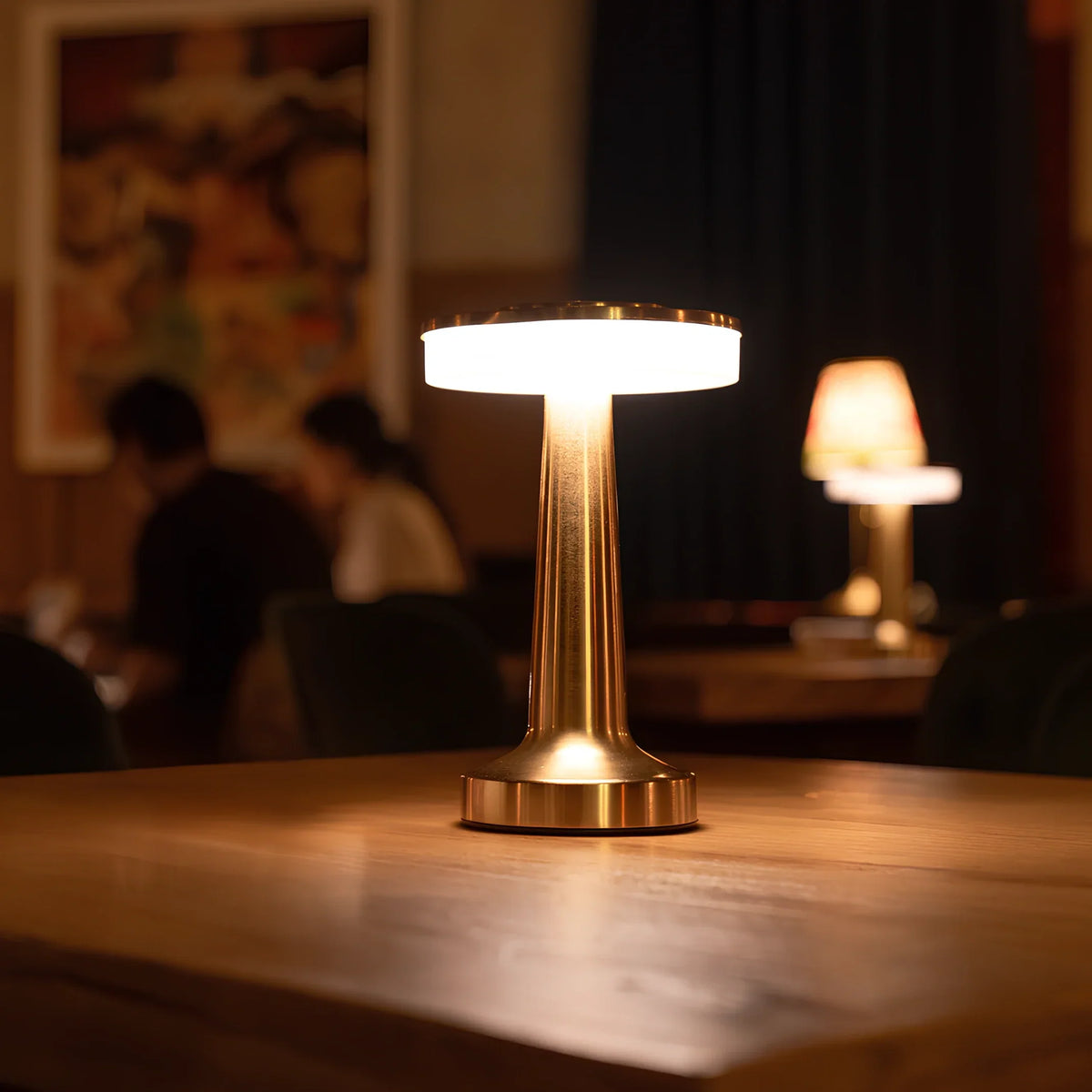 Dimmable Table Lamp Portable Cordless | Gold, Rose Gold, Silver, Black | USB-C Rechargeable LED, 8-12h Battery