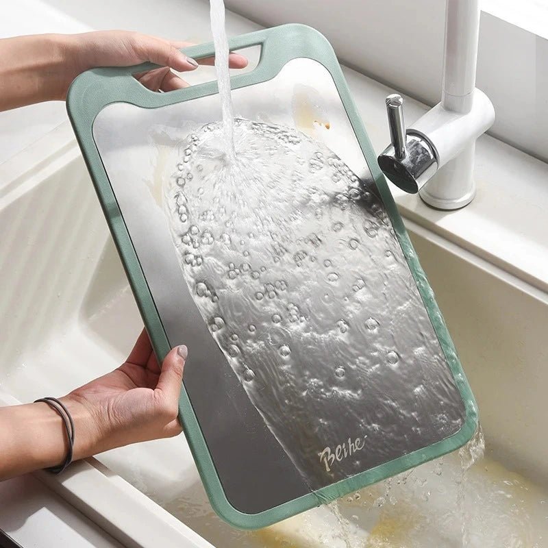 Double Sided Chopping Board – Stainless Steel and Rice Husk Fiber