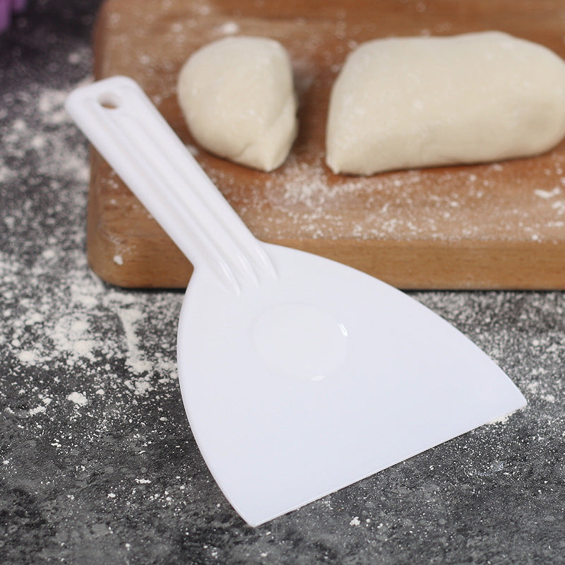 Dough Scraper Cutter Plastic | Tri-Angle Shovel for Dough, Butter & Chocolate | Scratch-Free, Dishwasher Safe Baking Tool