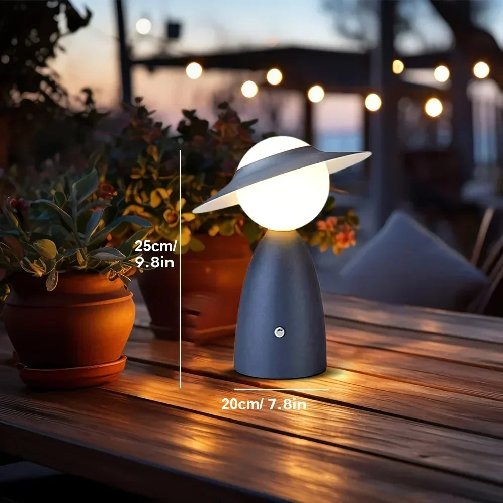 Touch Lamp with Wireless Charging Pad, Metal | Dimmable LED, Blue or Red | Adjustable Bedside & Desk Charging Light 2